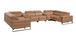 1246 - 8-Piece U-Shaped Modular Power Reclining Sectional With 2 Power Recliners And Power Headrests