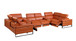 1246 - 8-Piece U-Shaped Modular Power Reclining Sectional With 4 Power Recliners And Power Headrest