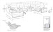 1246 - 8-Piece U-Shaped Modular Power Reclining Sectional With 4 Power Recliners And Power Headrest