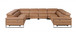 1246 - 8-Piece U-Shaped Modular Power Reclining Sectional With 4 Power Recliners And Power Headrests