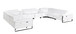 1246 - 10-Piece U-Shaped Modular Power Reclining Sectional With 4 Power Recliners And Power Headrests