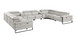 1246 - 10-Piece U-Shaped Modular Power Reclining Sectional With 4 Power Recliners And Power Headrests