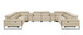 1246 - 10-Piece U-Shaped Modular Power Reclining Sectional With 4 Power Recliners And Power Headrests