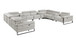 1246 - 12-Piece U-Shaped Modular Power Reclining Sectional With 4 Power Recliners And Power Headrests