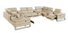 1246 - 12-Piece U-Shaped Modular Power Reclining Sectional With 4 Power Recliners And Power Headrests