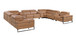 1246 - 12-Piece U-Shaped Modular Power Reclining Sectional With 4 Power Recliners And Power Headrests