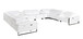 1246 - 12-Piece U-Shaped Modular Power Reclining Sectional With 4 Power Recliners And Power Headrests