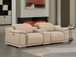 2679 - Genuine Leather Console Loveseat With Dual Power Recliners