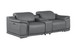 2679 - Genuine Leather Console Loveseat With Dual Power Recliners