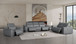 2679 - Power Reclining Sofa, Loveseat & Chair Set In Genuine Leather (5 Recliners)