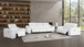 2679 - Power Reclining Sofa, Loveseat & Chair Set In Genuine Leather (6 Recliners)