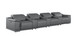 2679 - Genuine Leather Sofa With 4 Power Recliners, Power Headrests & 3 Storage Consoles