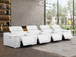 2679 - Genuine Leather Sofa With 4 Power Recliners, Power Headrests & 3 Storage Consoles