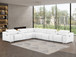 2679 - 8-Piece L-Shaped Power Reclining Sectional In Genuine Leather (3 Recliners)