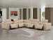 2679 - 8-Piece L-Shaped Power Reclining Sectional In Genuine Leather (4 Recliners)