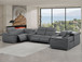2679 - 8-Piece U-Shaped Power Reclining Sectional In Genuine Leather (4 Recliner)