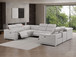 2679 - 8-Piece U-Shaped Power Reclining Sectional In Genuine Leather (4 Recliners)