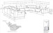 9762 - 12-Piece U-Shaped Sectional Sofa With 4 Power Recliners