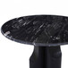 Kinton - Round Dining Table With Natural Marble Top - Black