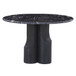 Kinton - Round Dining Table With Natural Marble Top - Black