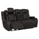 Wendell - Power Motion Loveseat With Console, Wireless Charger, Storage, USB & LED - Dark Gray