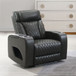 Taddeo - Power Motion Recliner With Power Headrest, USB, Wireless Charger & LED - Dark Gray