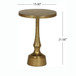 Modern Aluminum Accent Table With Raw Brass, Elegant Design, weight And Durable - Antique Brass