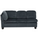 Modern L Shaped Fabric Sectional Sofa With Tufted Detail - Charcoal