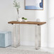 Rustic Glam Console Table With Reclaimed Wood And Iron Frame - Natural