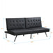 Contemporary Wood Frame Sofa Bed With Stainless Legs - Black