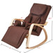 Comfortable Relax Rocking Chair With Full Massage Function Cotton Fabric Air Pressure - Brown