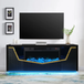 Carmela 2-Door Fireplace with Bluetooth Speaker