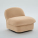 Pumpkin Shaped Swivel Accent Chair, 360 Degree Rotation For Living Room