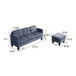 L-Shaped Sectional Sofa With Padded Cashmere, Space Saving Design For Living Rooms & Apartments - Gray