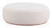 Amber / Azua - Oval Ottoman - Cream
