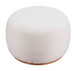 Amber / Azua - Oval Ottoman - Cream