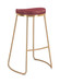Bree - Barstool (Set of 2) - Burgundy & Gold
