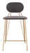 Georges - Counter Stool (Set of 2) - Gray / Gold