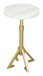 Maurice - Side Table - White / Gold