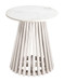 Mazara - Side Table - White / Natural