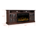 Fully Assembled 72" Ash Wood Veneer Fireplace TV Stand