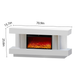 Fully Assembled 71" Fiona Electric Fireplace & Electric TV Stand