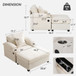 Fabric Sofa Bed With Cupholders And USB Charging Ports Chair For Living Room