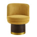 Round Swivel Accent Chair With Ergonomic Backrest For Living Room