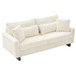 Modern Corduroy Loveseat Sofa With 4 Pillows