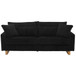 Modern Corduroy Loveseat Sofa With 4 Pillows