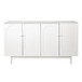 4 Door Storage Cabinet For Living Room - White