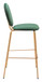 Odessa - Barstool (Set of 2) - Green / Gold