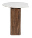 Vara - Side Table - White / Walnut