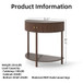 Demi Lune - Console Table With 2 Storage Drawers
